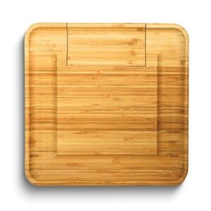 Bamboo Cheese Board with Drawer and Four Stainless Steel Tools Box Set